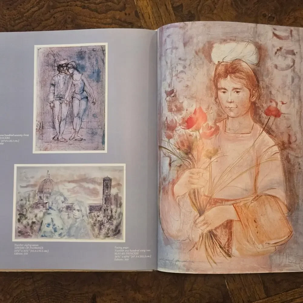 1977 Edna Hibel Lithographs First Edition Book 3 Catalogs 6 Prints Folio Set